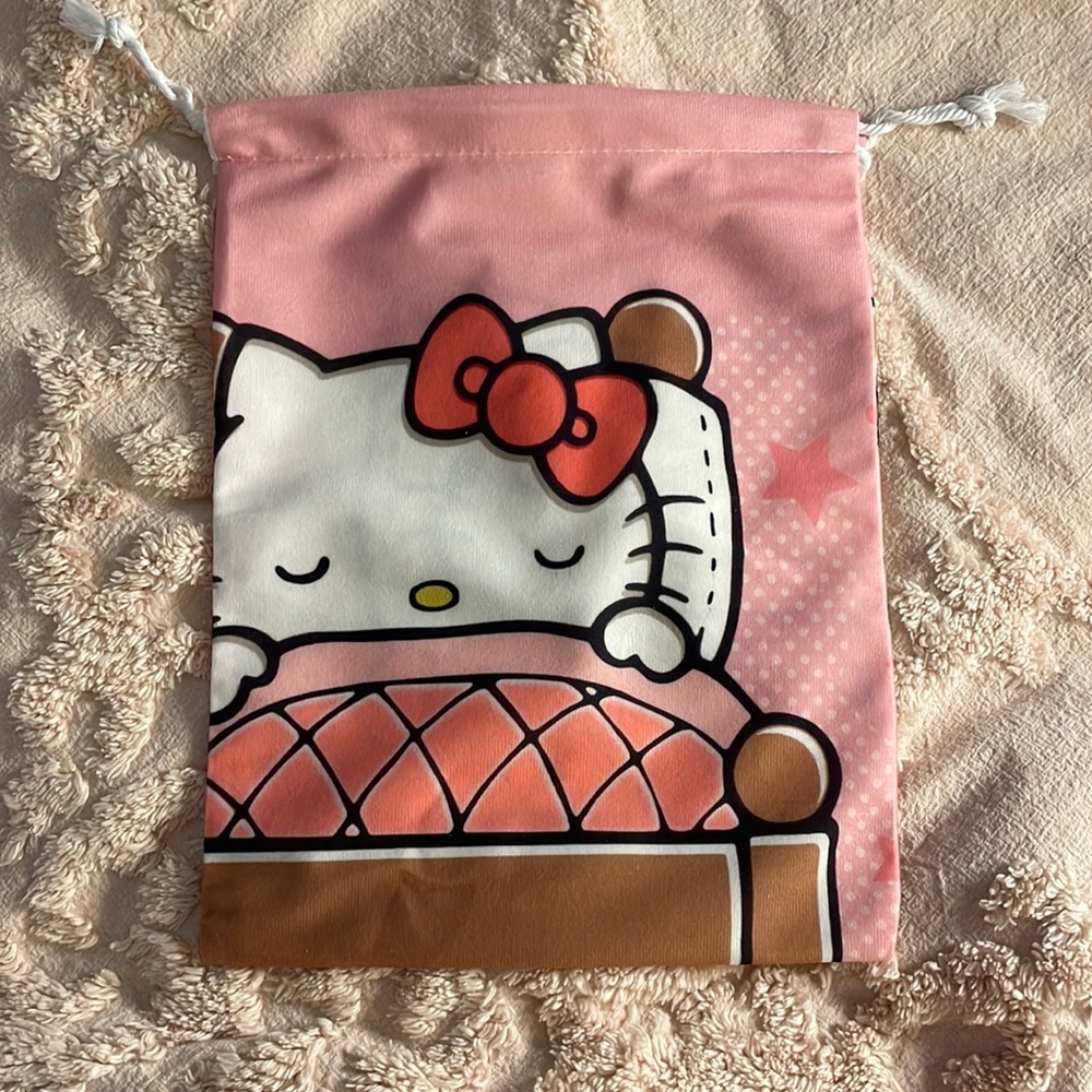 Sleeping Hello Kitty Drawstring Bag